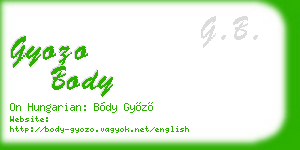 gyozo body business card